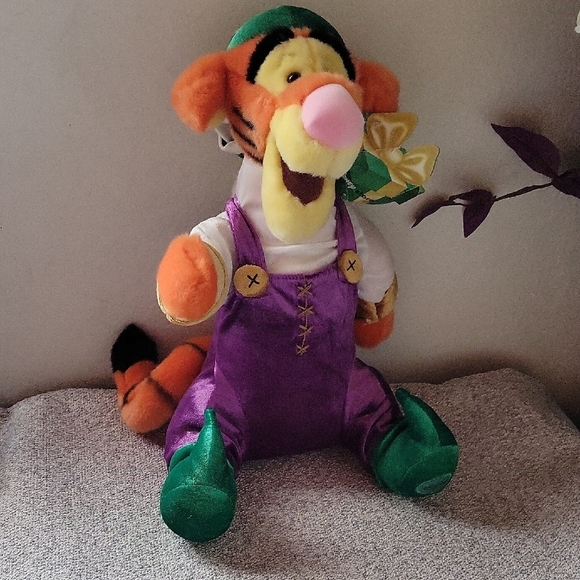 Disney Other - Disney Vintage Tigger Plush Toy - Orange, Purple, Green